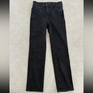 Madewell women’s Charcoal Denim Pants size 25P Stovepipe